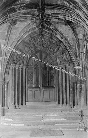 CATHEDRAL N.DOOR TO E.CLOISTER (OR N.E. DOOR E.CLOISTERS)